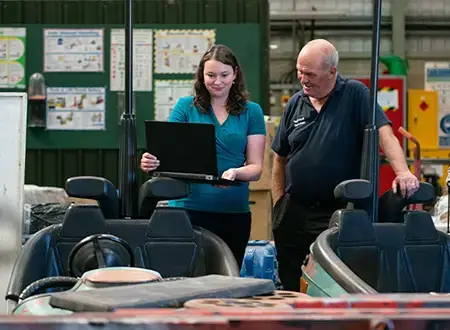 DCC student and instructor