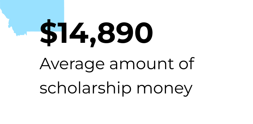 $14890 is the average amount of scholarship money