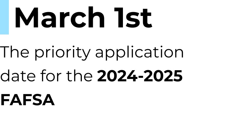 March 1 is priority application date for 2024-2025 FAFSA