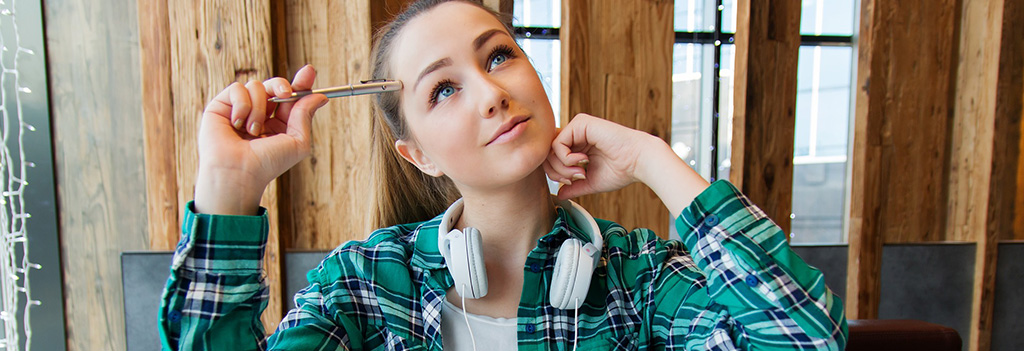 Young woman making important decision