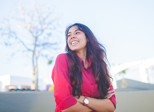 Photo of smiling student