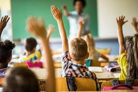 Schoolchildren in classroom